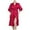 Wine, variant on GPOECD Shower Robe Short Sleeve Satin Kimono Bridal Dressing Gown with Belt Womens Pajamas Navy,XL