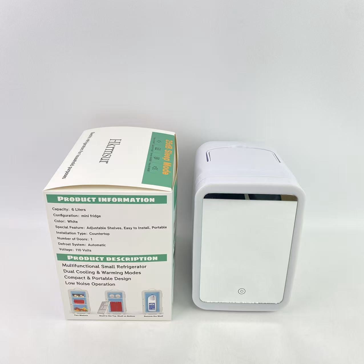 Hkrmsur Electric refrigerators for household purposes,Mini Fridge,10L/12 Can Luxury Skin Care Refrigerator, Small Beverage Fridges for Bedroom Office Dorm Car Travel