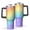 Black, variant on 40oz Tumbler with Handle and Straw, Vacuum Insulated Stainless Steel Travel Mug, Fits Car Cup Holder, Neon Rainbow Print