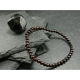 thumbnail image 2 of Natural Almandine Garnet 4mm Round Shape Smooth Cut Beads Stretchable Bracelet for Men & Women., 2 of 3