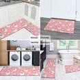 thumbnail image 5 of Pink Christmas Santa Pattern Kitchen Rugs Sets Of 2,Anti Fatigue Kitchen Mat Rugs Non Slip Washable,Decorative Kitchen Floor Mats for Kitchen,Sink,Laundry,17"x30"+17"x47", 5 of 7