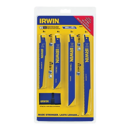 

IRWIN 4935496 Reciprocating Saw Blade Set Bi-Metal 11-Piece