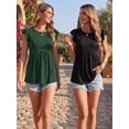 thumbnail image 4 of MOYIKO Tank Tops for Women Trendy Ruffle Sleeve Babydoll Shirts Dressy Casual Flowy Summer Shirts, 4 of 7