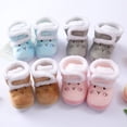 thumbnail image 6 of Infant Baby Plush Boots Winter Warm Soft Sole Booties Toddler Kids Crib Shoes House Shoes Prewalker Shoes 0-18M, 6 of 6