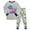 A128-Grey, variant on Hessimy Toddler Boys Girls Spring Summer Cute Print 2Pcs Short Sleeve Tops Pants Soft Sleepwear Pjs Casual Set, Short Sleeve Pjs, 2M-12Y(Light Green,7-8 Years)