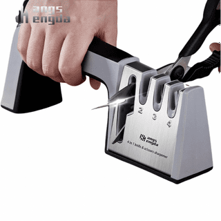4-in-1 longzon 4 stage Knife Sharpener with a Pair of Cut