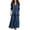 Dark Blue, variant on Guieoi Plus Size Womens Dresses Denim-Print Collared Long-Sleeve Top Maxi Dress Blue L