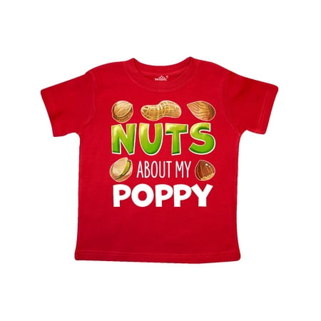 

Inktastic Nuts About My Poppy Peanut Almond Pistachio Gift Toddler Boy or Toddler Girl T-Shirt