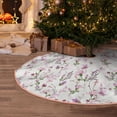 thumbnail image 6 of Daiia Orchids Flowers Drawing Merry Christmas Tree Skirt , Xmas Large Lace-up Tree Skirt, Santa Snowflakes Rustic Home Decorations New Year Party Farmhouse Decor-30", 6 of 7