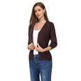 thumbnail image 2 of Women's Cardigan Sweaters Fall Cropped Open Front Button V Neck Lightweight Cardigans Knit, 2 of 5