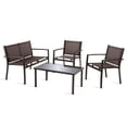 thumbnail image 1 of Sala Exterior para Jardin Textileno Sillas Sillon Mesa 4Pzas cafe, 1 of 9