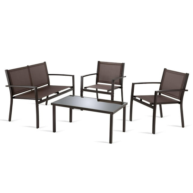 Sala Exterior para Jardín Textileno Sillas Sillon Mesa 4Pzas
marron