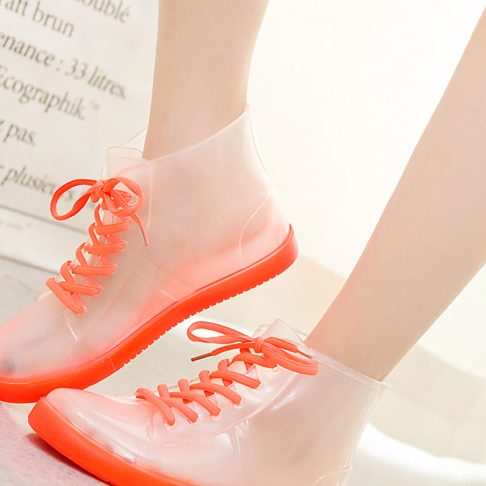 Bottes de Pluie Courtes Bottes de Pluie Courtes Chaussures de Pluie Transparentes Chaussures de Pluie Haut de Gamme Walmart
