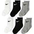 thumbnail image 2 of Nike Elastane Mid Calf Athletic Socks Kids 4-5 T, White/Dark Gray Heather (6 Pack), 2 of 2