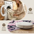 thumbnail image 5 of ODIKA Floral Boho Medallion Design With Vintage Petal Toss And Slim Border Easy Care Kids Safe for Small Living Room, Playroom, Bedroom, 5 of 7