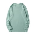 thumbnail image 5 of LEKWK Men's Casual Long Sleeve T-Shirts Crewneck Basic Pullover Tops Classic Fit Lightweight Breathable Athletic Activewear for Fall Workout Gym Wear White L, 5 of 8