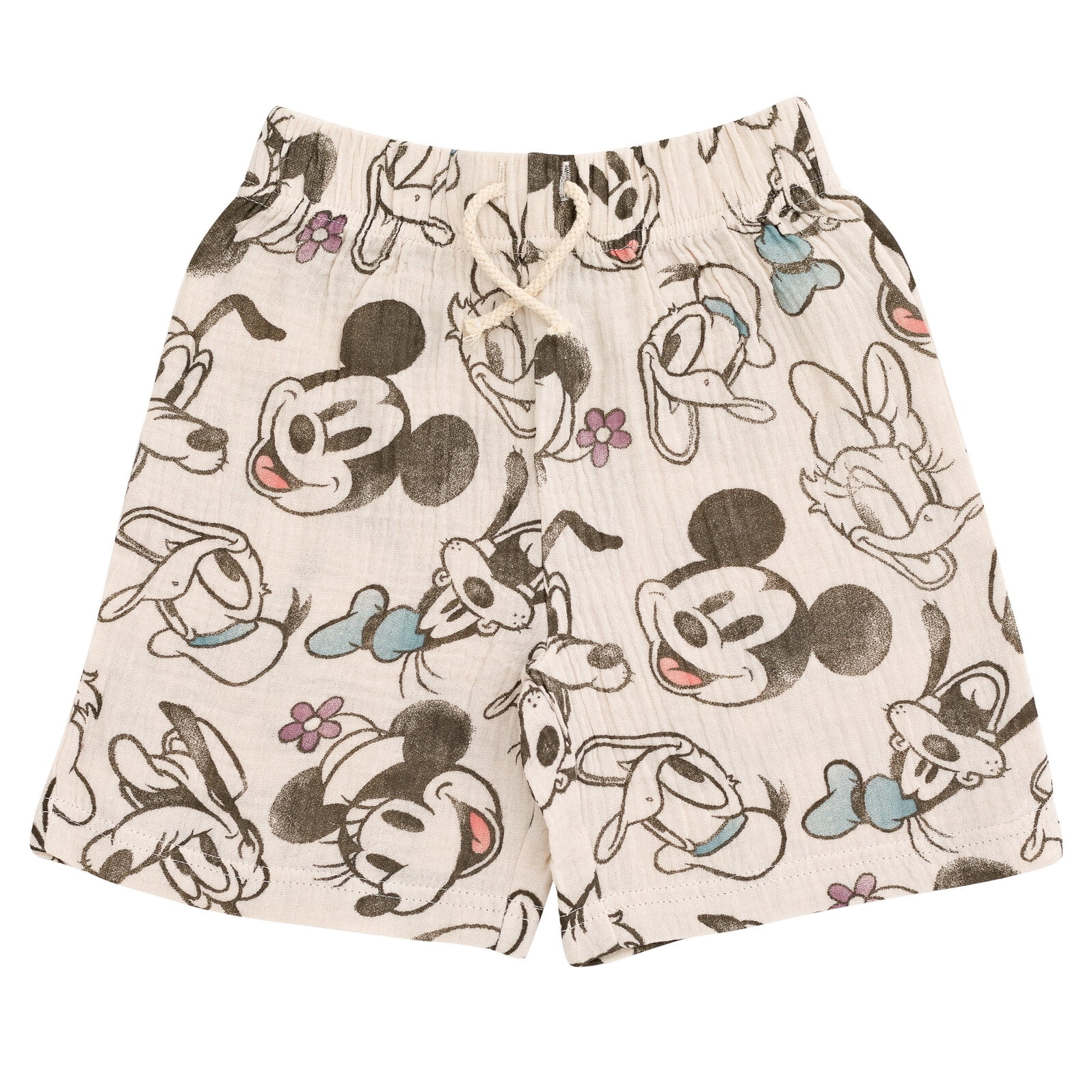 Disney Mickey Mouse Goofy Donald Duck Infant Baby Boys Cotton Gauze Button Down Dress Shirt and Shorts Outfit 24 Months