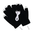 thumbnail image 1 of Guantes calefactables unisex con USB, lavables, para pantalla táctil, para tejer y para portátil Negro, 1 of 9