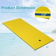 thumbnail image 3 of Resenkos Outroad Floating Water Pad Mat, Floating Island Pad,3-Layer Relaxing Tear-proof Water Mat-Yellow, 3 of 11