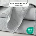 thumbnail image 3 of Regency Heights Plush Towel Set, Light Grey Solid Print, 4-Piece, 3 of 8