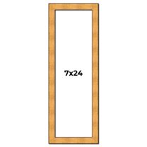 7x24 Frame Gold Rustic Solid Wood Picture Frame | 1.25 Inch Wide Moulding | Rustique Gold