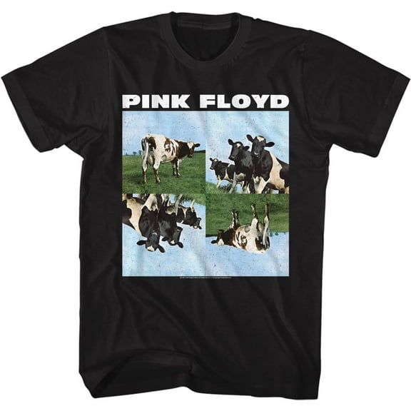 Pink Floyd Cows Black Adult T-Shirt