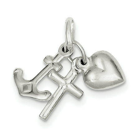 - Sterling Silver Faith, Hope & Charity Charm