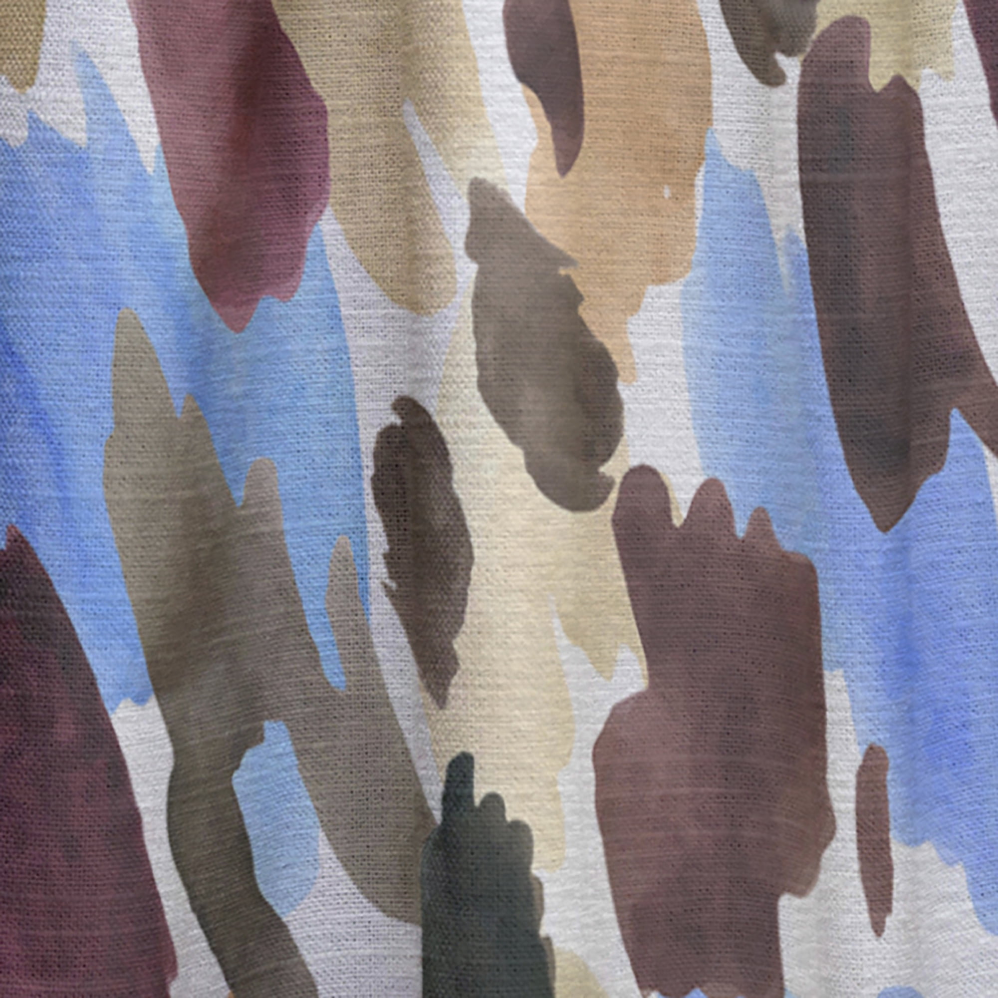 Designart 'Burgundy Brown and Blue Leopard' Modern & Contemporary Curtain Panel