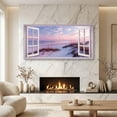 thumbnail image 3 of Beach Window Canvas Wall Art - Large Coastal Picture Landscape Canvas Prints Tropical Sea Paintings, Horizontal Summer Seascape Artwork for Living Room Bedroom, 3 of 7