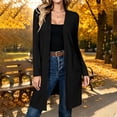 thumbnail image 2 of Plebaso Womens Long Cardigan Casual Open Front Long Sleeve Loose Lightweight Jacket Outwear with Pockets, 2 of 7