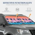 thumbnail image 5 of Uemuo Beach with Palm Trees Printed 2 PCS Car Windshield Sun Shade, Auto Sun Heat and UV Rays Blocker, Foldable Automotive Front Window Sunshade Protector, 5 of 7