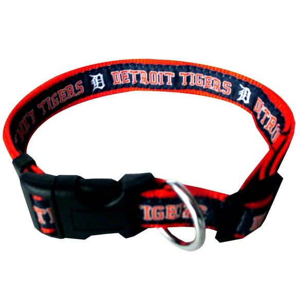 Pets First MLB Detroit Tigers Dogs and Cats Collar - Heavy-Duty, Durable & Adjustable - Medium