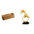 thumbnail image 1 of Estuche para pañuelos de escritorio,Caja de pañuelos faciales de papel retro de madera,Tapa para caja de pañuelos,porta servilletas de papel facial,Figura de delfín,Colección de adornos de, 1 of 8