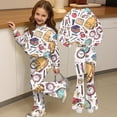 thumbnail image 6 of Grblisyd First Day of School Outfits for Girls Kids 2 Piece Crew Neck Long Sleeve Sweatshirt & Elastic Waist Flare Pants Fall Winter Clothing for 2-8Y, 6 of 7