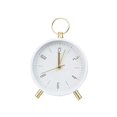 thumbnail image 1 of Reloj despertador analógico redondo blanco con pilas for dormitorio, sala de estar, sala de estudio, dormitorio escolar, relojes de escritorio for decoración de mesa, 1 of 7