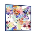 thumbnail image 3 of Abstract Bouquet Floral Botanical Flowers 36 in x 36 in Framed Painting Canvas Art Print, by Designart, 3 of 4