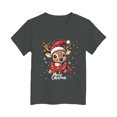 thumbnail image 4 of Xyant Christmas Shirt for Boys Girls Reindeer Merry Christmas Print T-Shirt Kids Toddler Xmas Graphic Tees Cotton Short Sleeve Tops, Size 13-14 Years, 4 of 4