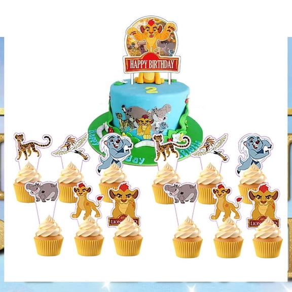 Lion Guard Cake Topper Cupcake Set Party Supplies Decoration Birthday Decor Kit