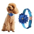 thumbnail image 3 of Lomubue Dog Collar Adjustable Buckle Design Fake Leather Rose Flower Decor Pet Dog Neck Strap Daily Collocation, 3 of 10