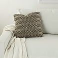 thumbnail image 4 of Nourison Life Styles Woven Stripes Silver Grey Decorative Throw Pillow , 17"X17", 4 of 5