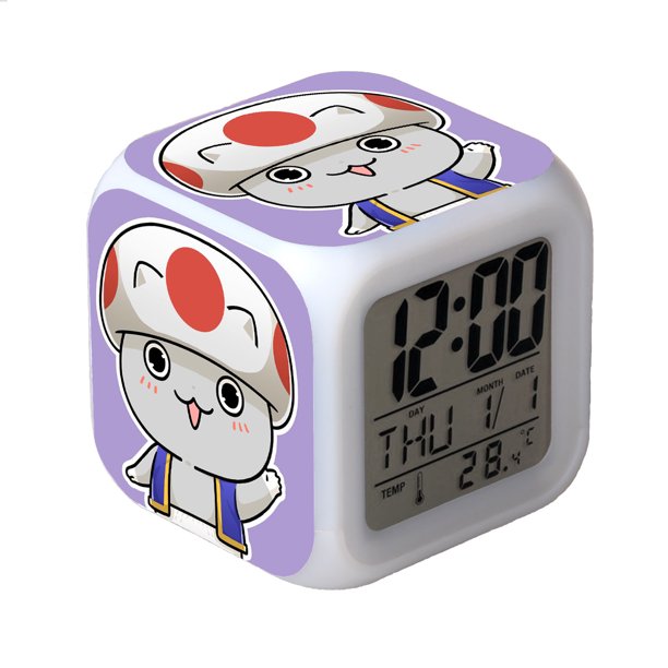 TIMPCV Rtimer Super Mario Bros 7 Color Changeable Digital Alarm Clock