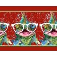 thumbnail image 2 of IBA Indianbeautifulart Red Goggles & Frog Animal Printed Ribbon Trim 9 Yards Velvet Fabric Laces For Crafts Sewing Accessories 3 Inches, 2 of 2
