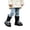 Black, variant on Otqutp Cute Cartoon Dog Kids Rain Boots Toddler Waterproof Rubber Mid Calf Rain Shoes Non Slip Thick Sole Water Shoes for Boys Girls