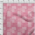 thumbnail image 3 of oneOone Rayon Pink Fabric Geometrical Craft Projects Decor Fabric Printed By The Yard 56 Inch Wide, 3 of 4