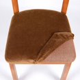thumbnail image 1 of Silver Fox Funda de cojín para silla de forro polar, lavable y extraíble, fundas para sillas de comedor, cocina, oficina (marrón claro, juego de 4) Rojo Verde MX-0133200FYD, 1 of 5