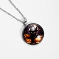 thumbnail image 4 of Cat Stunning Glass Circular Pendant Necklace – Elegant Jewelry Piece for Women, 4 of 5