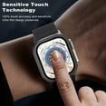 thumbnail image 4 of MSHUN for Apple Watch Ultra 2/Ultra Screen Protector 49mm,9H Tempered Glass + Titanium Alloy Frame, [Keep Original+Bubble Free] [Touch Sensitive] Lightweight Protective Film iwatch 2 Pack, Black, 4 of 7
