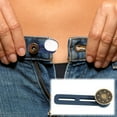 thumbnail image 5 of No-Sew Button Extender For Jeans & Trousers (Expandable Waistband, Clothing Adjuster), Jeans Button Extender For Women And Men, 11.8 Inches Length For No-Sew Solution, Meiiso, 5 of 5