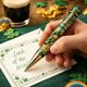 thumbnail image 5 of Bolígrafo De Acero Inoxidable Bolígrafo irlandés de plástico multicolor verde militar con punta de acero inoxidable para escribir notas y firmar documentos. Ideal para la oficina o la escuela. Rkxzt, 5 of 6