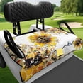 thumbnail image 4 of Uourmeti Golf Cart Seat Cover with 4 Pockets Soft, Compatible with Sports Universal Golf Cart Seat Golf Cart Seat Covers(Bee), 4 of 8